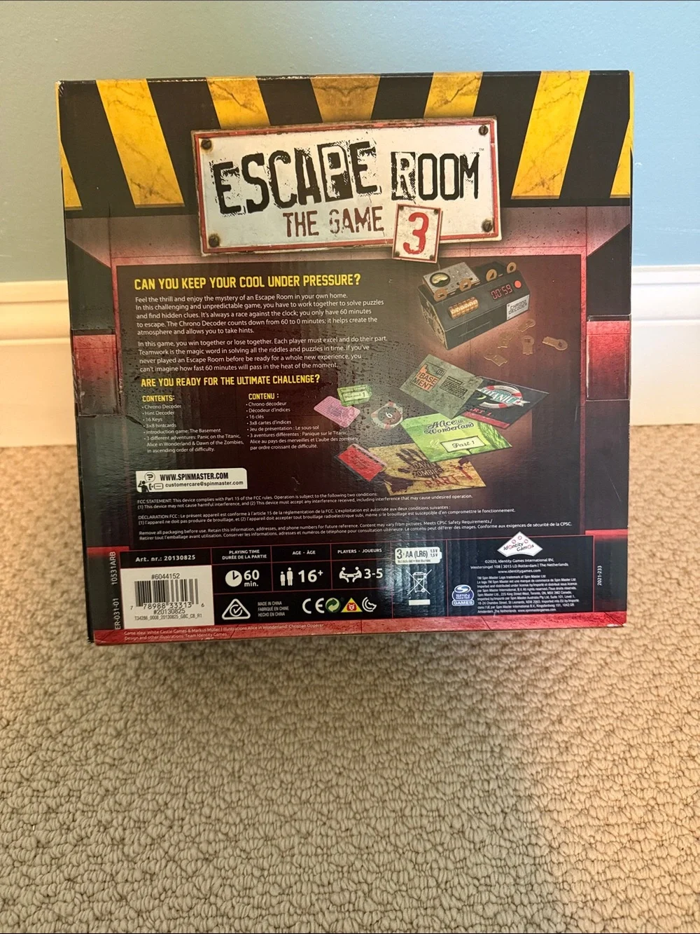 Escape Room The Game 3 Panic on the Titanic Alice in Wonderland New in box